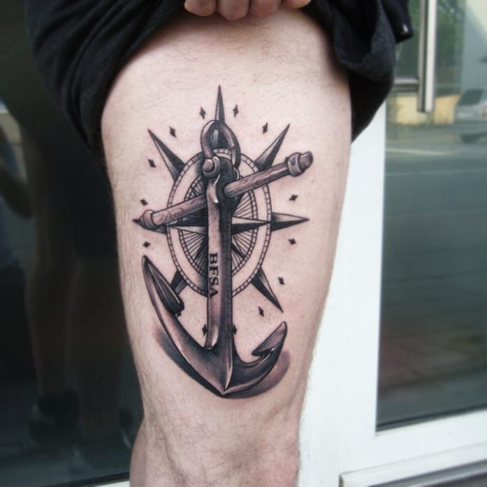 Anchor from today....thx Matthias for being tough as fuck #germantattooers #tatt