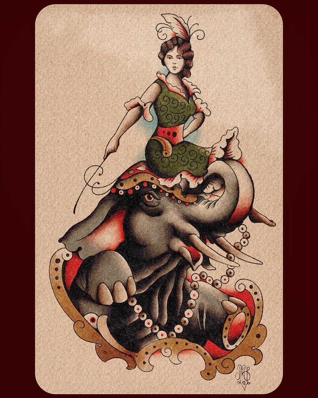 Circus Lady, available for tattooing @zeitgeisttattoo , @sacredartelectrictattoo