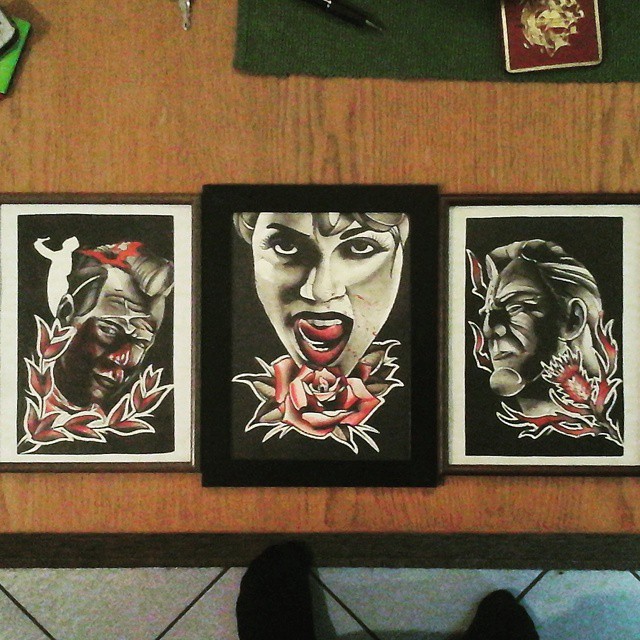 Finally done with the sin-city-threesome....also available for tattooing. Thx fo