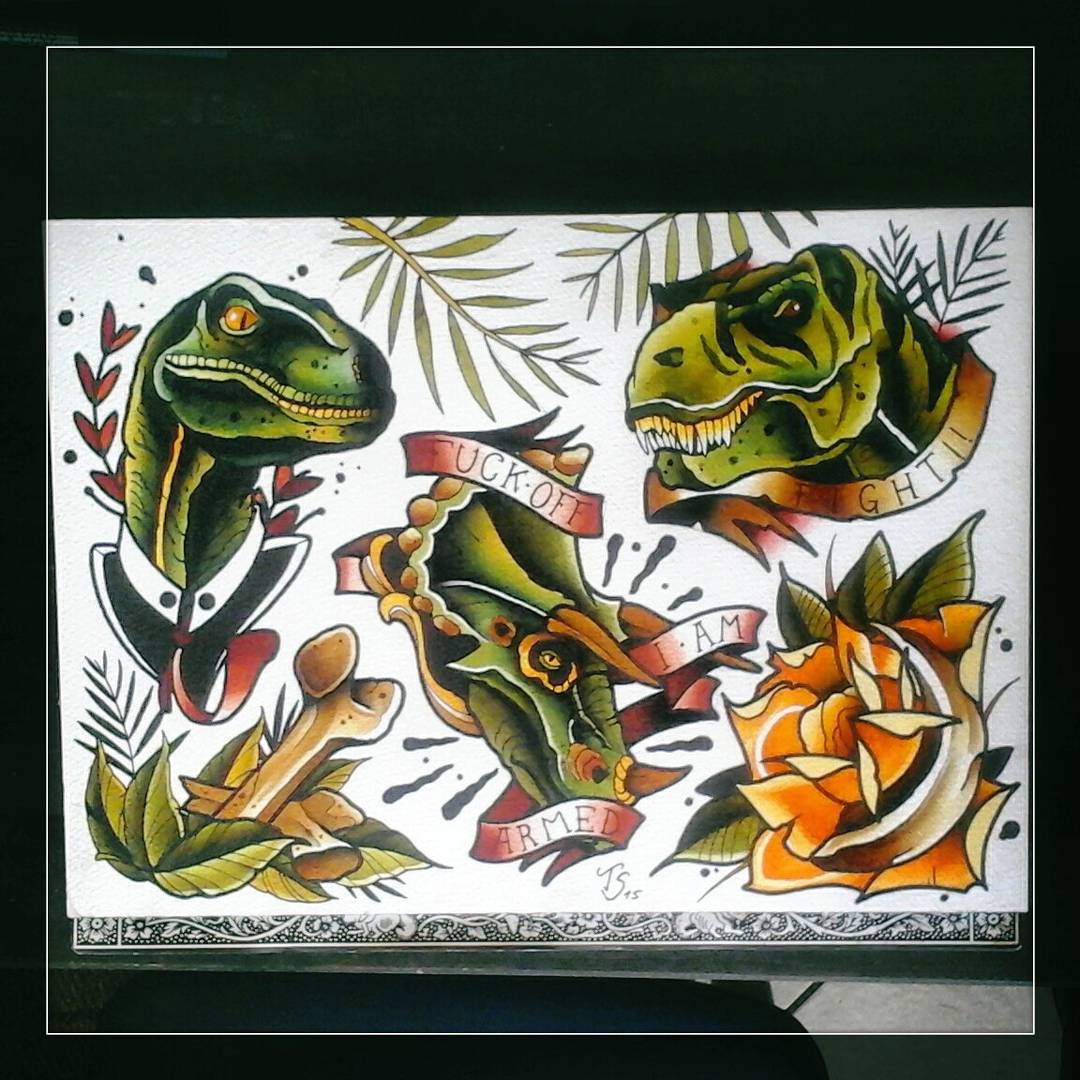 Jurassic wannados....up for grabs....write me for appointments #germantattooers