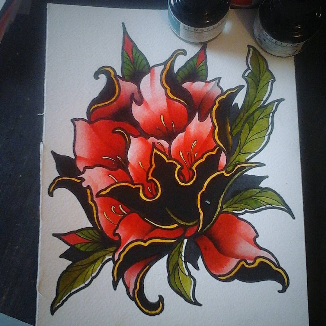 Paintingsunday......would love to tattoo this one.  #germantattooers #flashworke