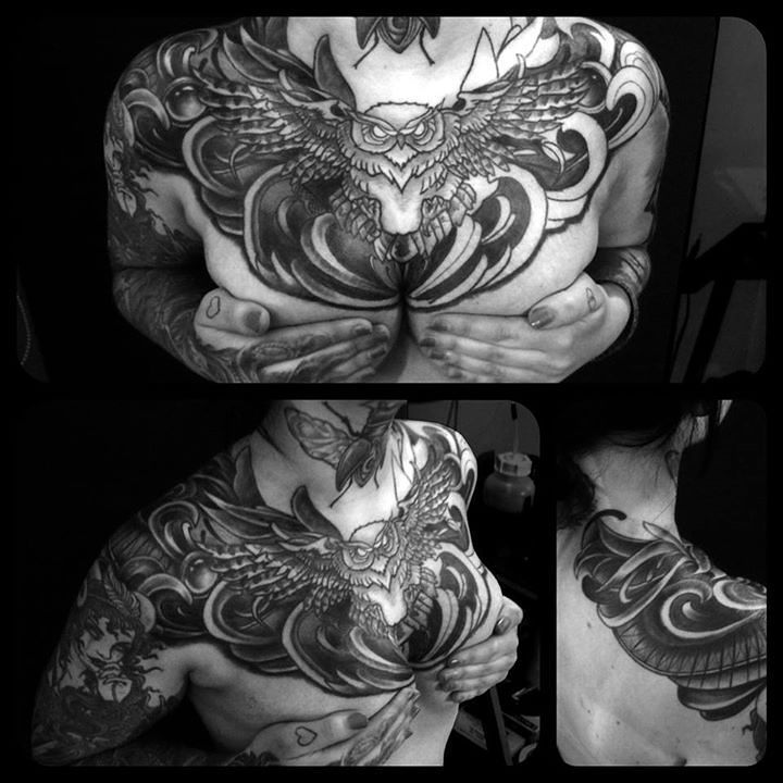 Some progress on this huge chest-shoulder-piece.....Thx franzi & Thx for looking