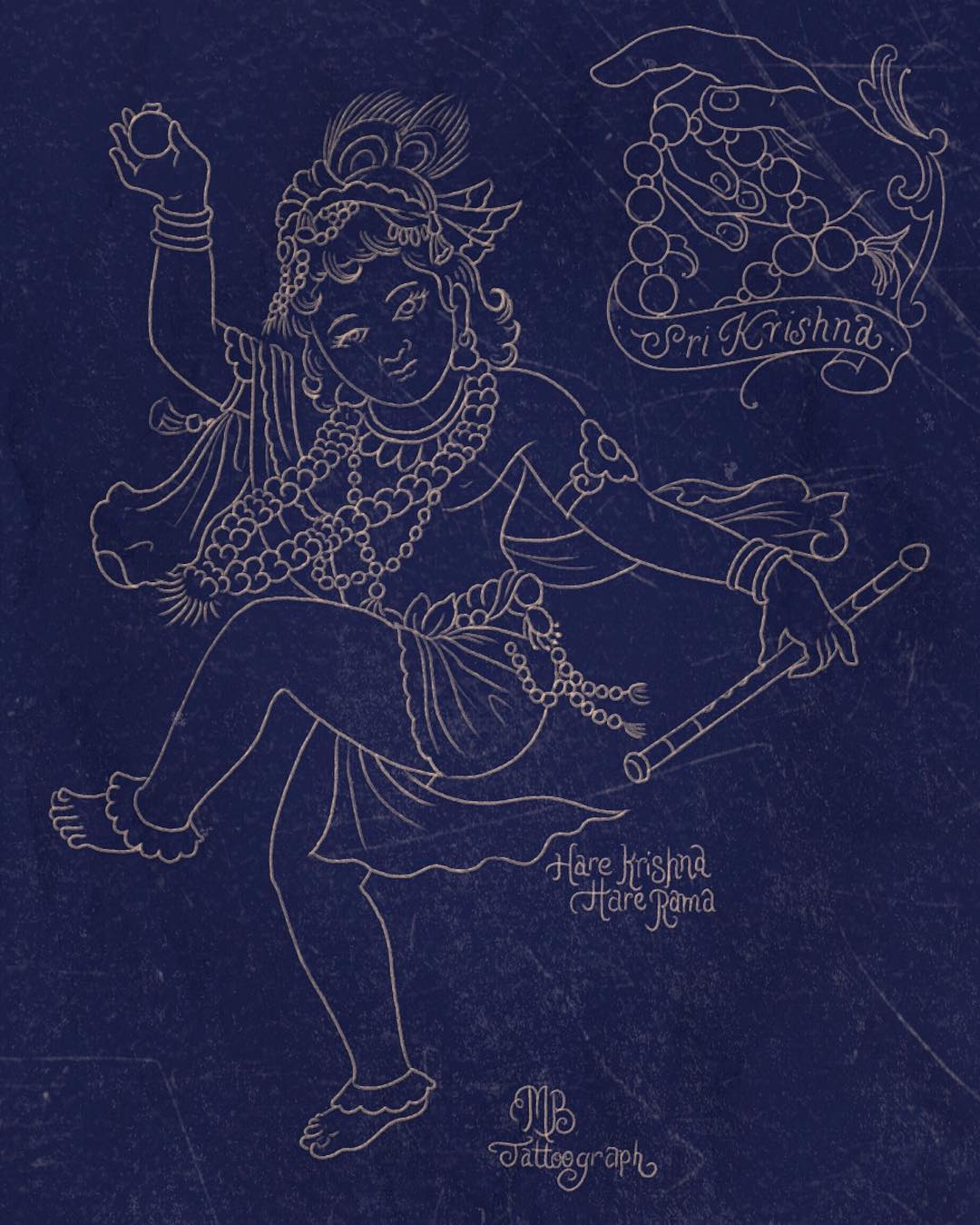 Sri Krishna blue print,

#matthiasblossfeld #sideshowtraveling #finelinetattoo #